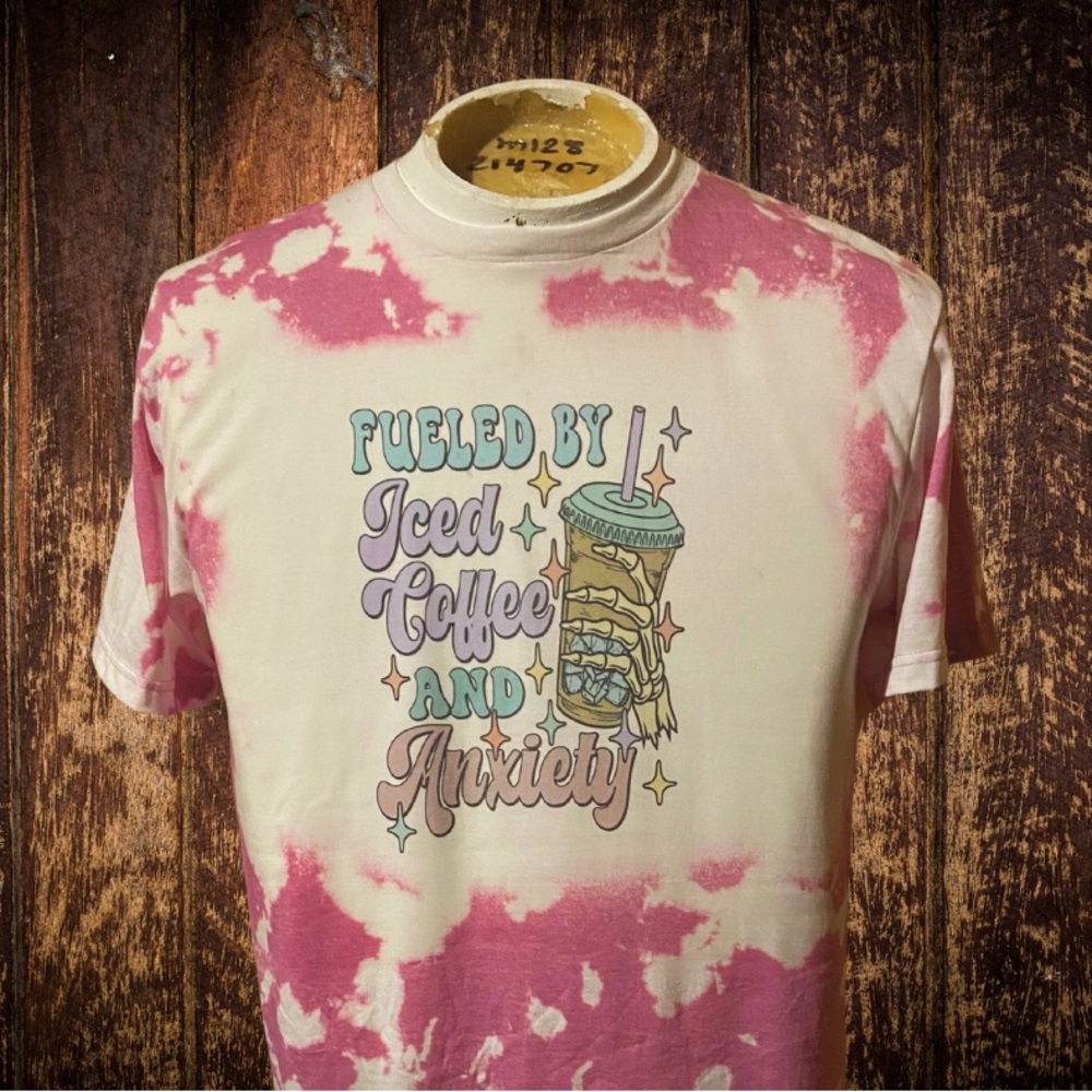 Fueled by iced coffee and anxiety tee
